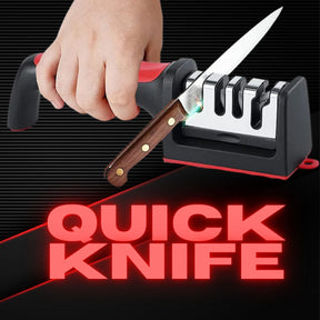 Afiador de facas de aço inoxidável Quick Knife - 4 em 1