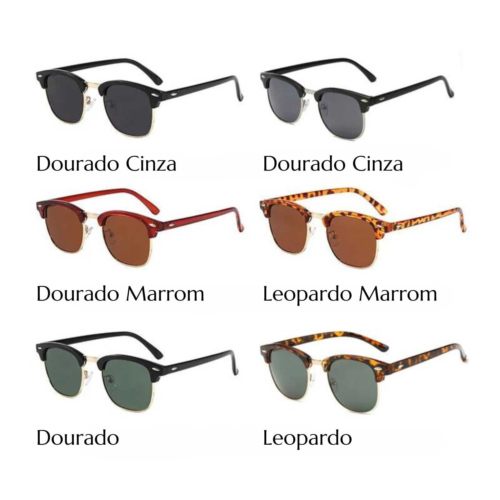 Óculos de sol vintage polarizados para homens e mulheres - DITUIEO