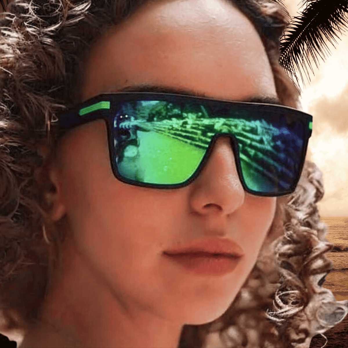 Óculos Polarizados AIMISU - Estilo Oversize Square para Homens e Mulheres